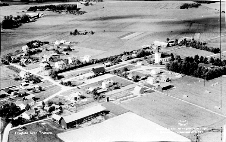 Flygbild över Tranum